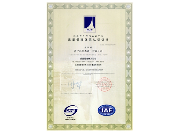 ISO9001 質量體系認證